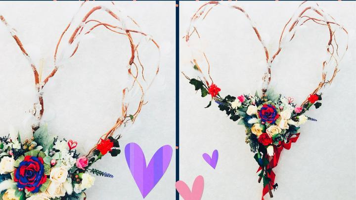 手作りシリーズフラワー④【フラワーバレンタイン！】
これまで、あまりお花の写真は、載せてこなかったのですが、
これからは、少しづつ投稿していきたいと思います(❁´◡`❁)